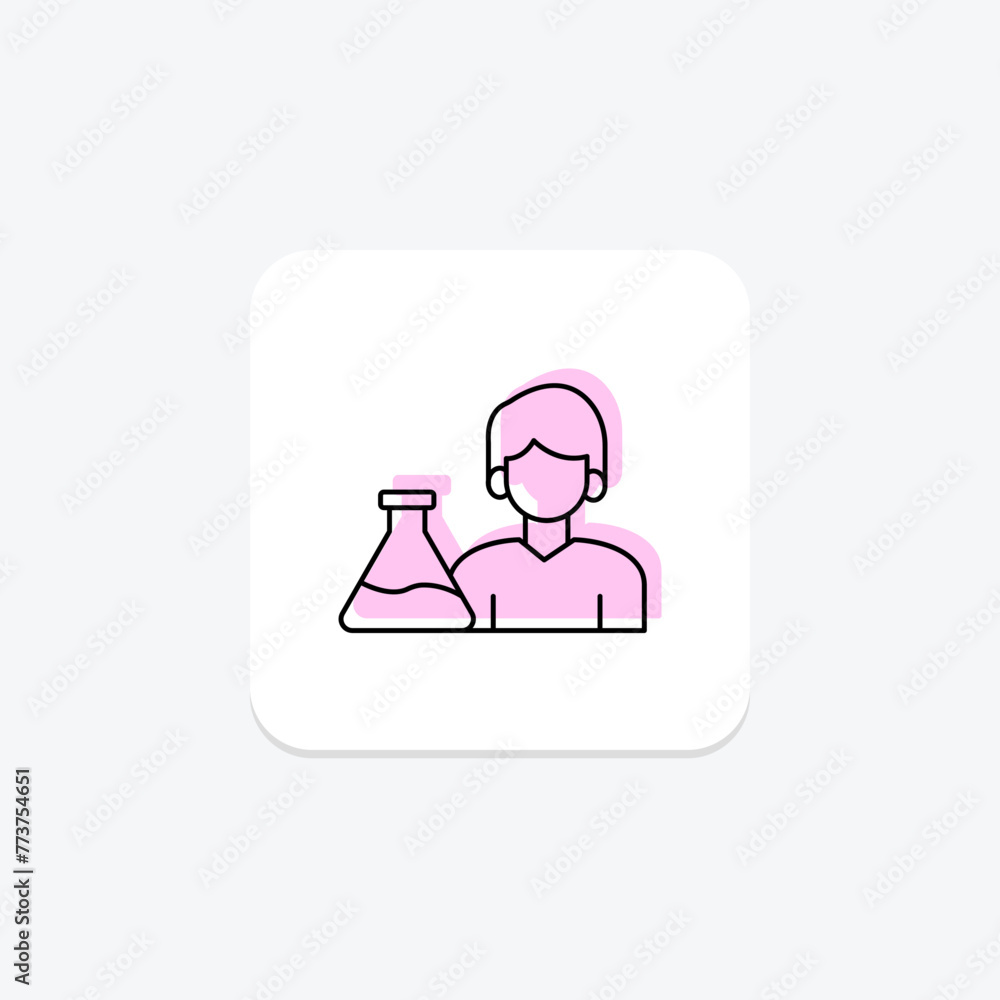 Laboratory assistant icon, lab assistant, science, research, help, editable vector, pixel perfect, illustrator ai file Laboratory assistant icon, lab assistant, science, research, help, editable vector, pixel perfect, illustrator ai file