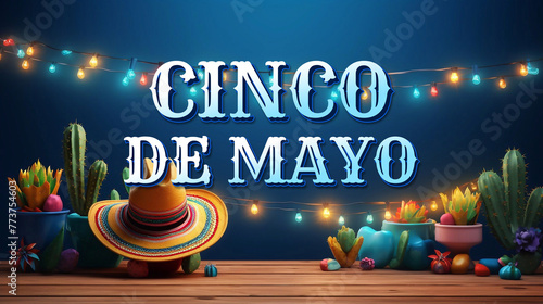 Cinco de Mayo Means 5 Mei, a festival in Mexico. Suitable for Poster Design, Greeting Card etc