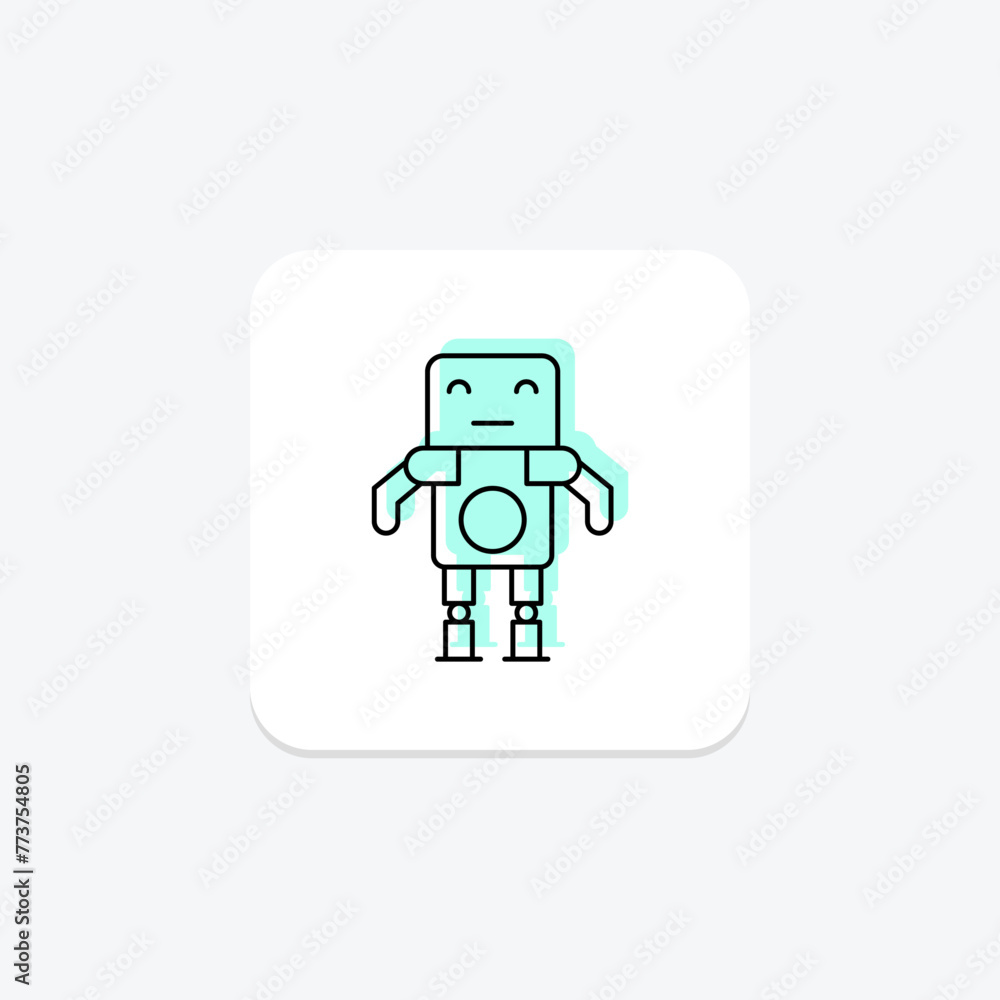 Robot icon, machine, technology, ai, artificial intelligence, editable vector, pixel perfect, illustrator ai file Robot icon, machine, technology, ai, artificial intelligence, editable vector, pixel perfect, illustrator ai file