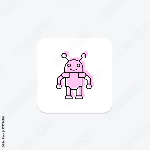 Laboratory Robot icon, robot, science, technology, automation, editable vector, pixel perfect, illustrator ai file