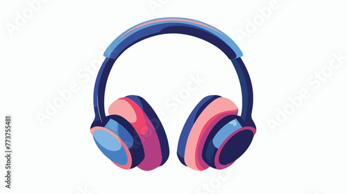 Headset icon vector flat style Flat vect