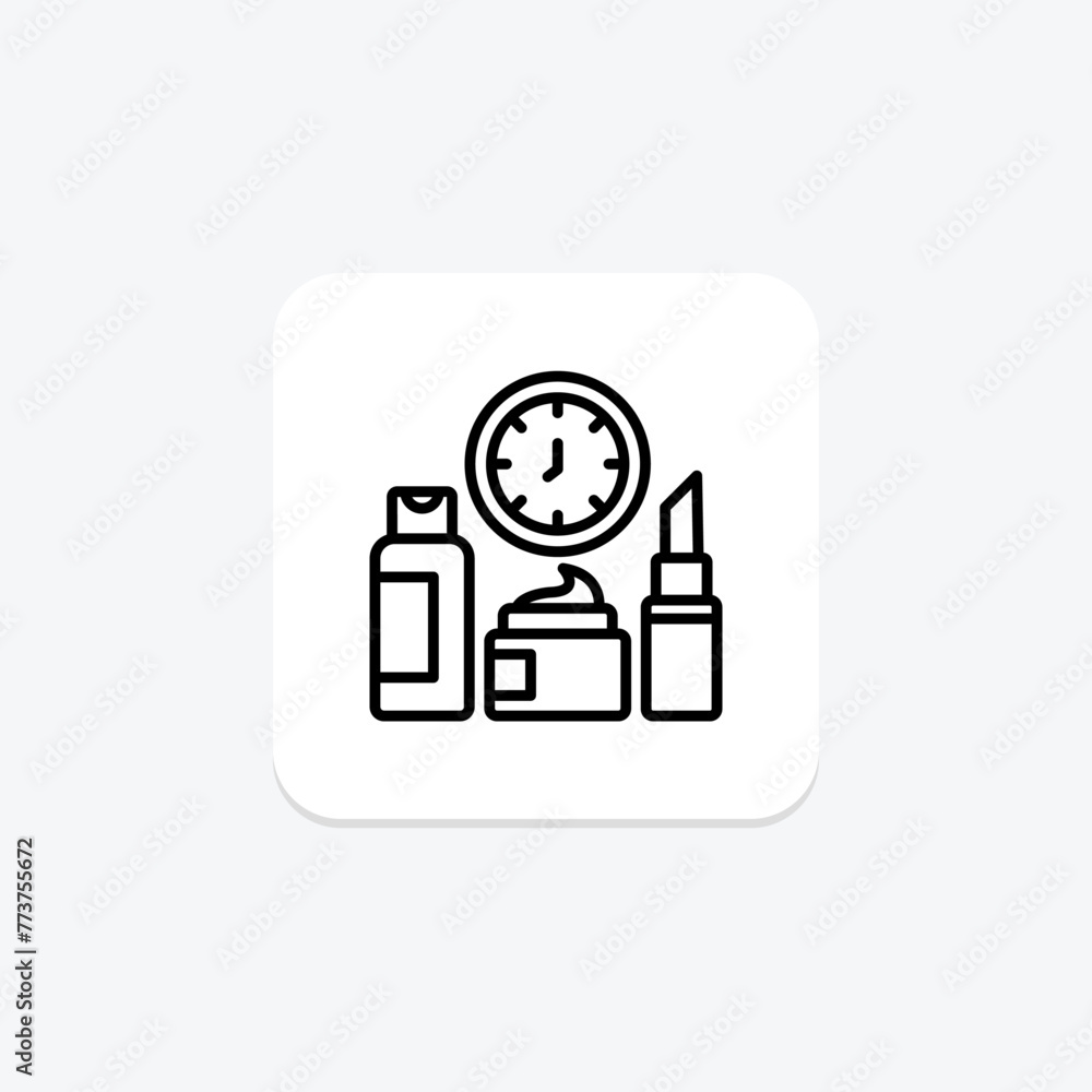Beauty Routine icon, routine, daily, skincare, care, editable vector, pixel perfect, illustrator ai file Beauty Routine icon, routine, daily, skincare, care, editable vector, pixel perfect, illustrator ai file