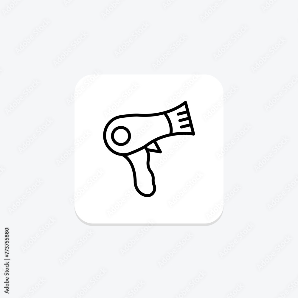 Beauty Hair Dryer icon, hair dryer, hair, styling, grooming, editable vector, pixel perfect, illustrator ai file Beauty Hair Dryer icon, hair dryer, hair, styling, grooming, editable vector, pixel perfect, illustrator ai file