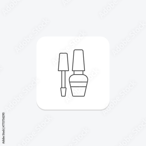 Beauty Nail Polish icon, nail polish, nails, manicure, beauty, editable vector, pixel perfect, illustrator ai file
