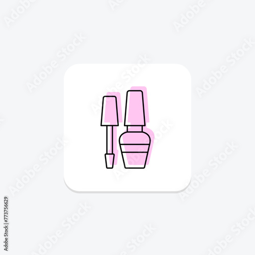 Beauty Nail Polish icon, nail polish, nails, manicure, beauty, editable vector, pixel perfect, illustrator ai file