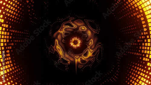 vj loop. abstract motion background. 3D changing colorful wave audio visualizer style. seamless 4K