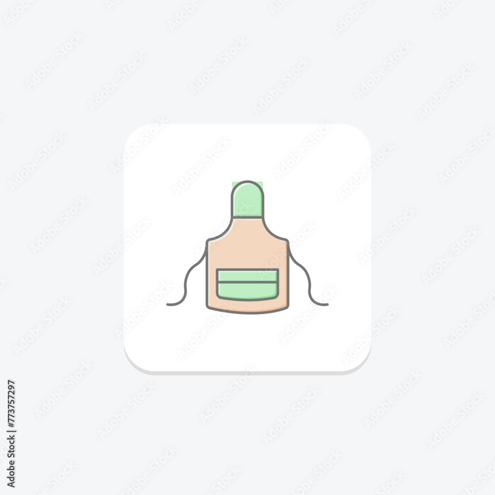 Apron icon, kitchen, cooking, chef, garment, editable vector, pixel perfect, illustrator ai file
