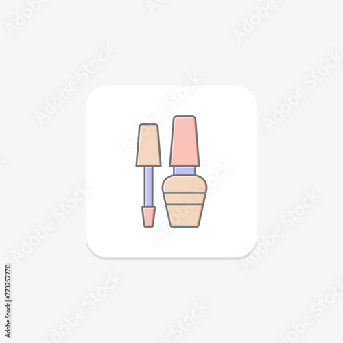 Beauty Nail Polish icon, nail polish, nails, manicure, beauty, editable vector, pixel perfect, illustrator ai file