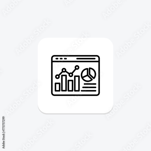 Web Analytics icon, analytics, analysis, data, website, editable vector, pixel perfect, illustrator ai file