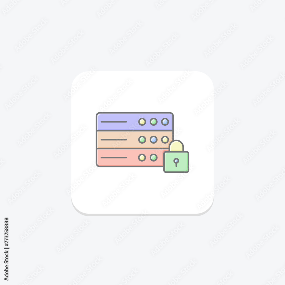 Secure Server icon, secure, server, data, protection, editable vector, pixel perfect, illustrator ai file Secure Server icon, secure, server, data, protection, editable vector, pixel perfect, illustrator ai file