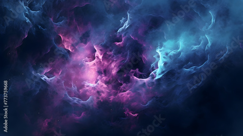 Digital purple and green nebula starry abstract graphic poster web page PPT background