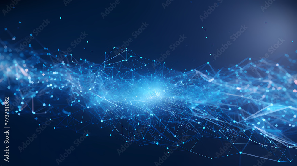 Fototapeta premium blue abstract particles