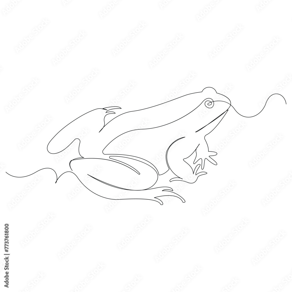 Frog continuous one line art drawing minimalist design vector and illustration Frog continuous one line art drawing minimalist design vector and illustration