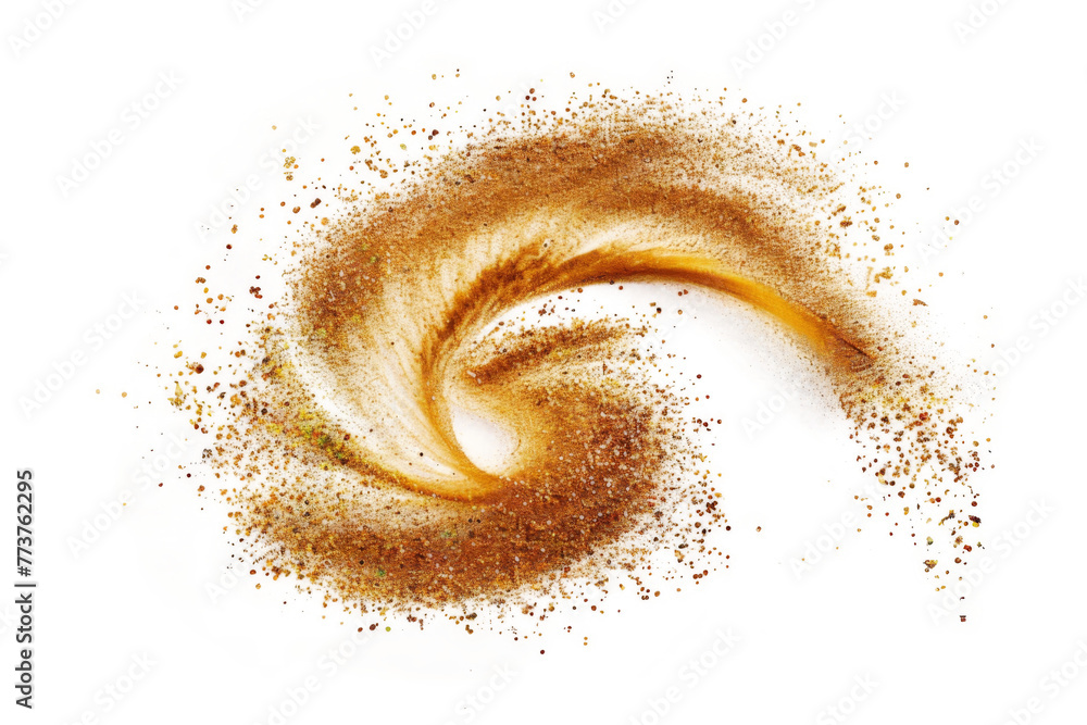 Golden glitter dust swirl in wavy form isolated on background, glowing shiny light that splash and flowing, festive element for celebration. Golden glitter dust swirl in wavy form isolated on background, glowing shiny light that splash and flowing, festive element for celebration.