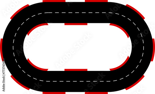 Race track circuit road