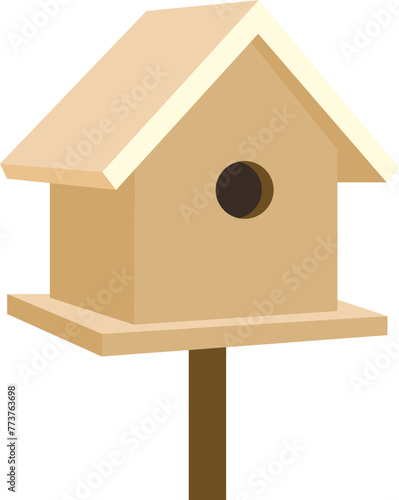 Wooden Birdhouse Illustration