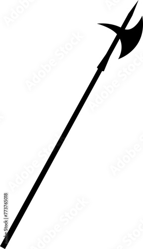 Halberd Silhouette Illustration