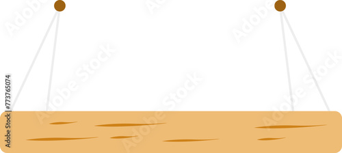 Empty wooden shelves