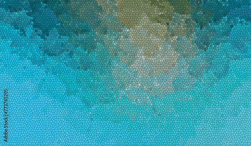 gradually blended abstract soft gradient mosaic grunge effect colorful turquoise blue military green orage digital background	
