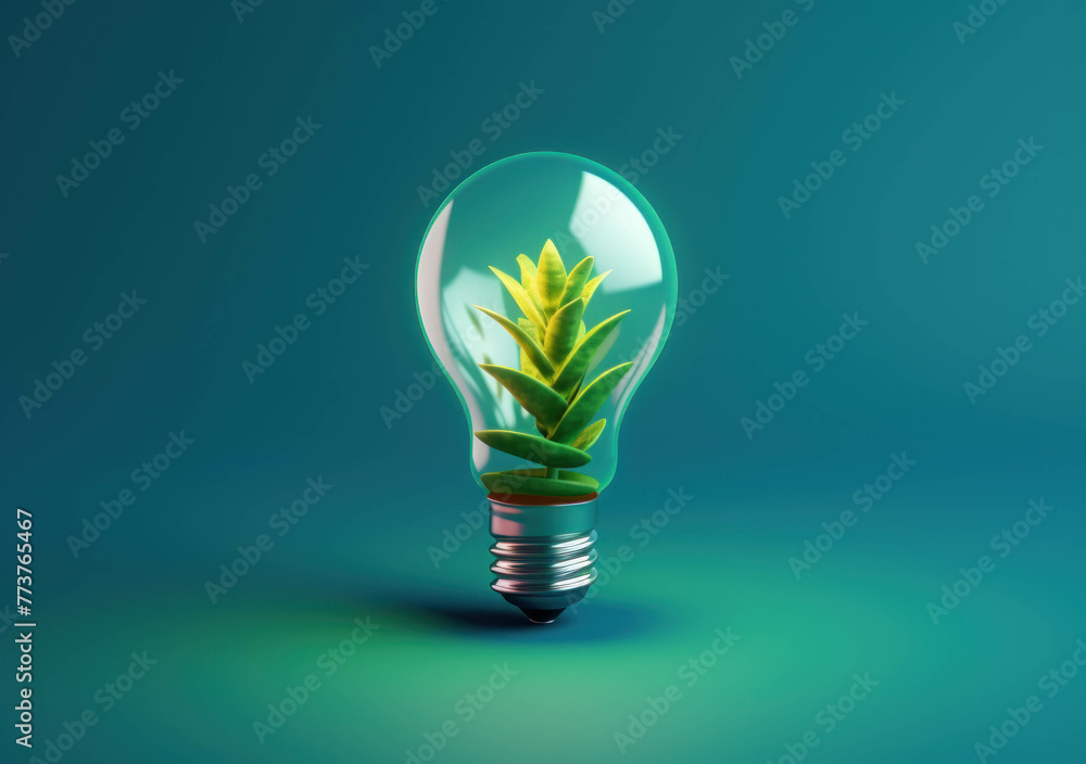 Renewable energy concept on green energy with a light bulb, Environmental protection and sustainable energy sources. Renewable energy concept on green energy with a light bulb, Environmental protection and sustainable energy sources.