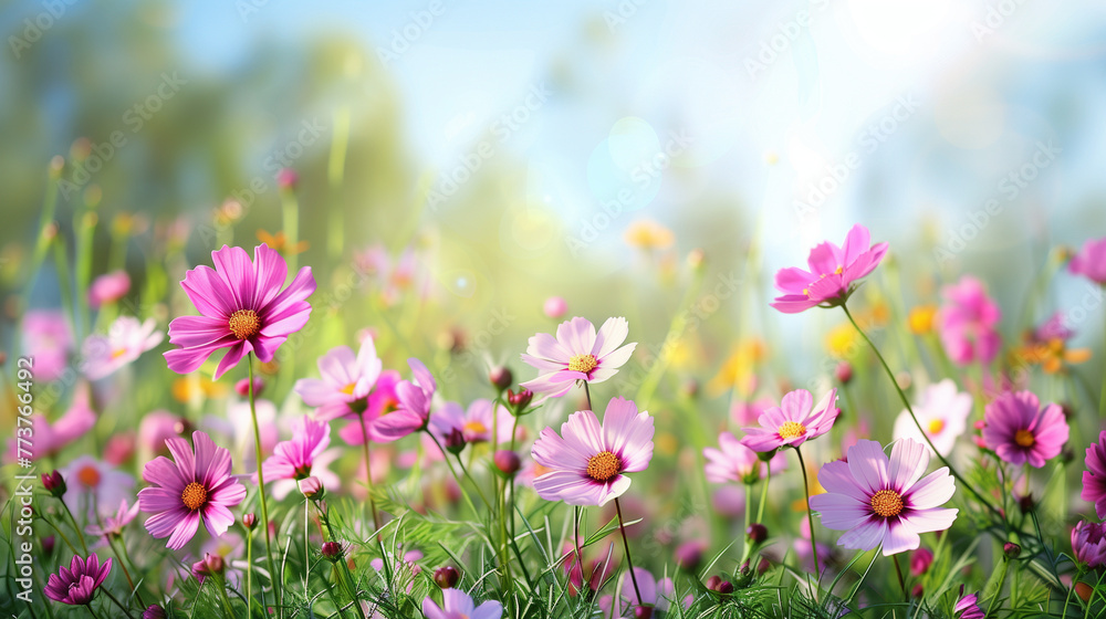 Background with wild flower