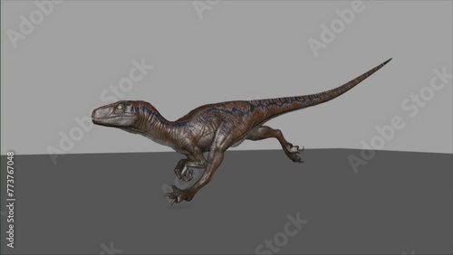 Velociraptor run cycle photo