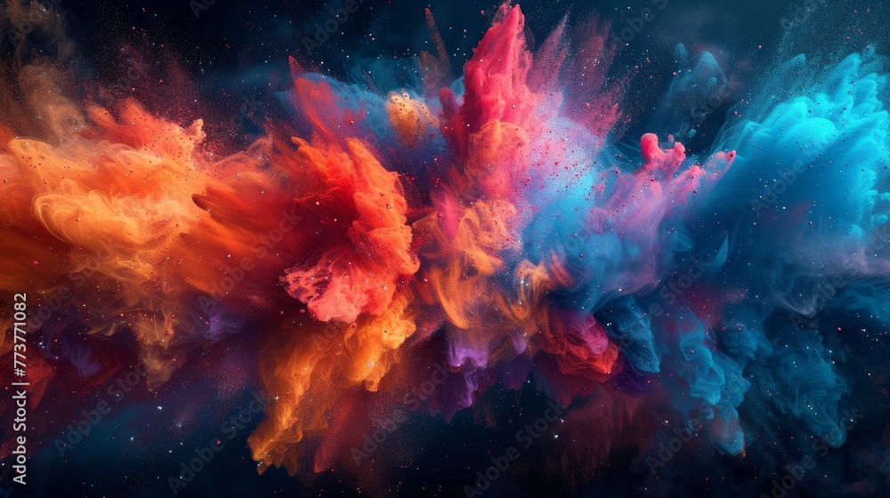 An explosion of colors as a new software is born