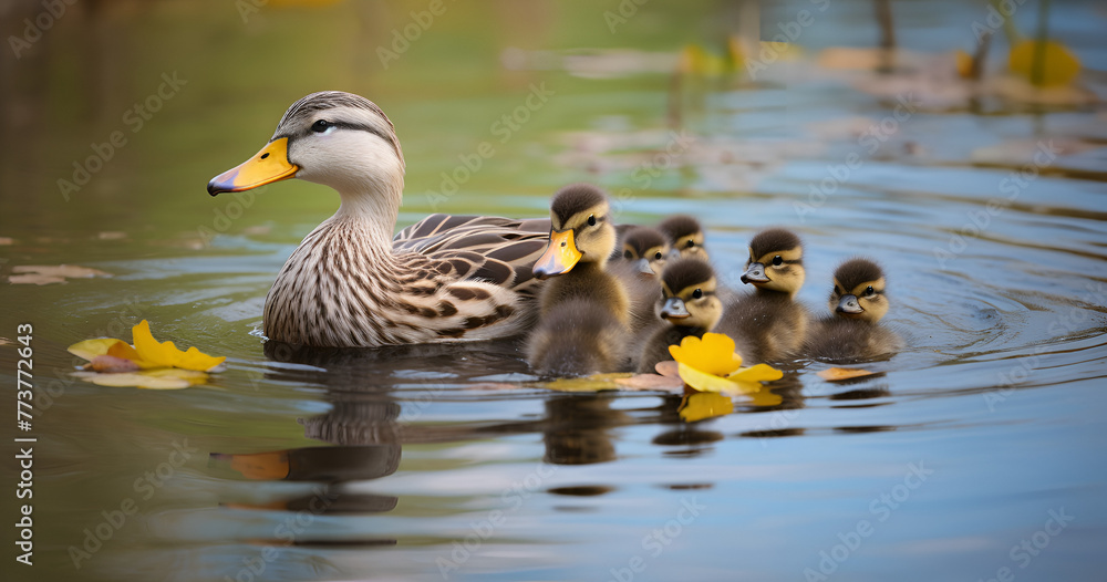 Obraz premium ducks on the water