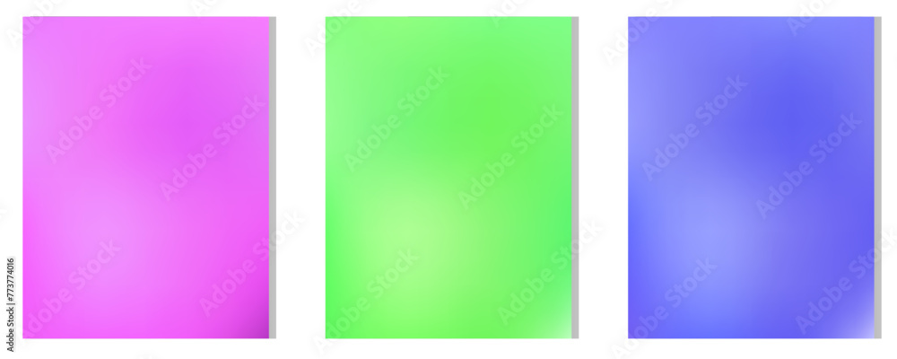 Set of custom gradient backgrounds.
Vector gradient layouts
purple, green, blue Set of custom gradient backgrounds.
Vector gradient layouts
purple, green, blue