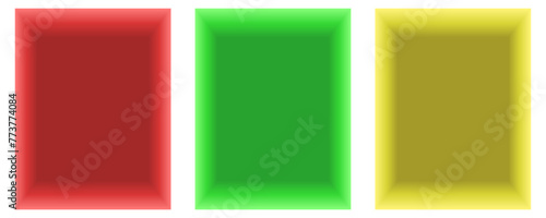 3D color banners.
Vector volumetric rooms
Red, green, yellow backgrounds