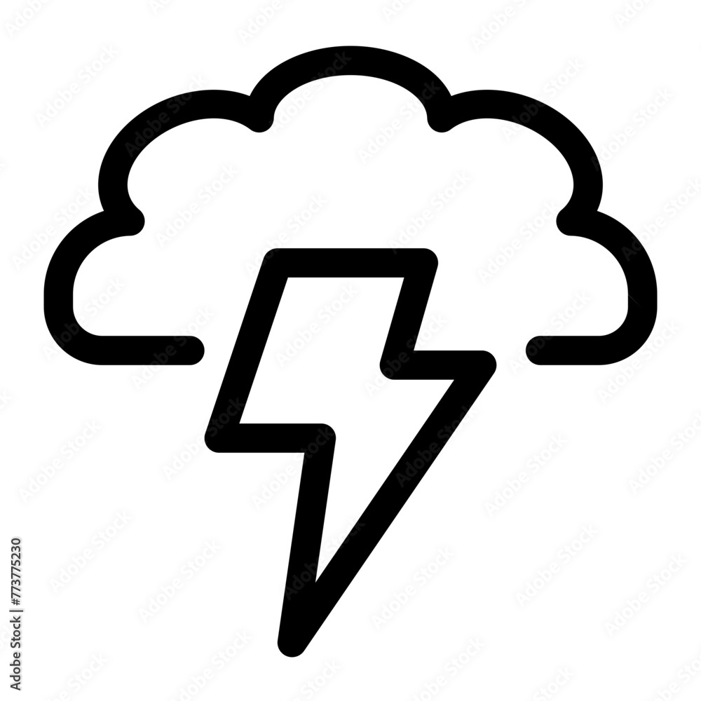 Thunder cloud icon Thunder cloud icon