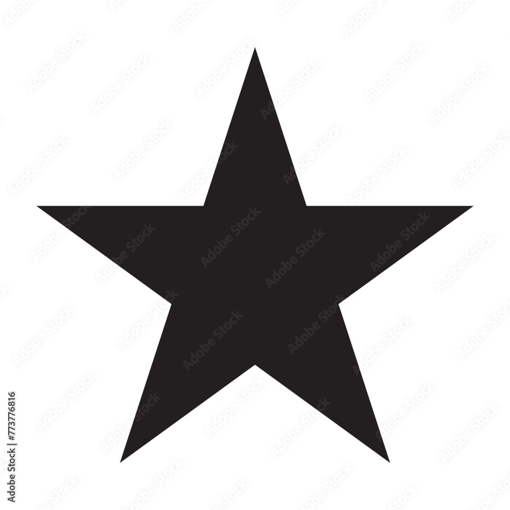Star icon in flat design. Gray star icon on white background. Vector illustration. Star icon in flat design. Gray star icon on white background. Vector illustration.