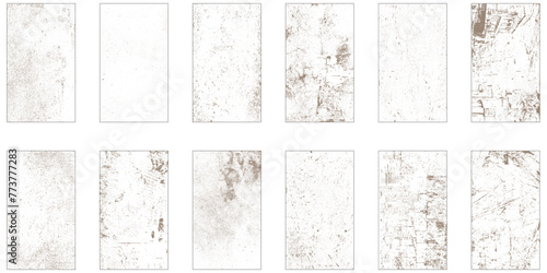 Collection of grunge wall texture. Abstract grunge distressed wall texture overlay background set.