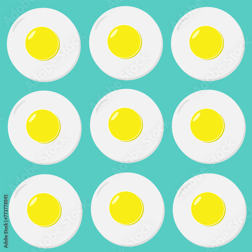 Omelette pattern
Vector pattern with omelet icons.
Beautiful 3D egg pattern