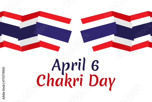 April 6, Chakri Day vector illustration. Suitable for greeting card, poster and banner.
