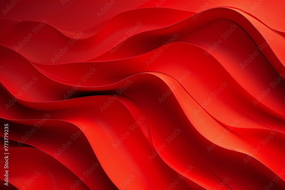 Red abstract wavy background