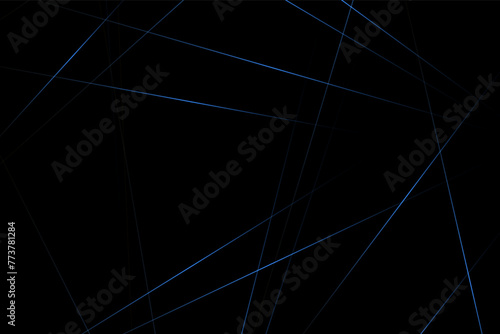 Abstract black with blue lines  triangles background modern design. Vector illustration EPS 10.