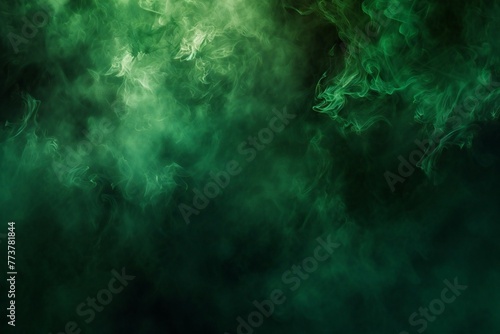 Green steam on a black background, Design element, Abstract texture