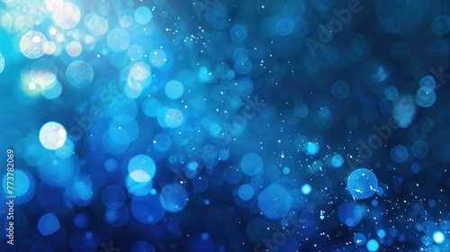 blue glow particle abstract bokeh background