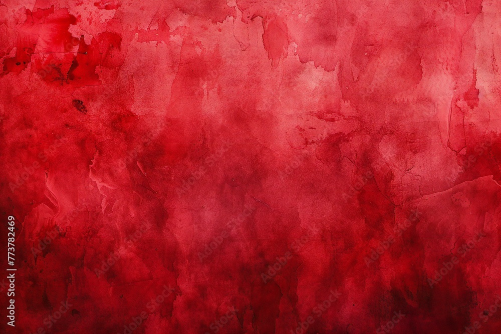 Abstract red watercolor background,  Texture of watercolor on paper