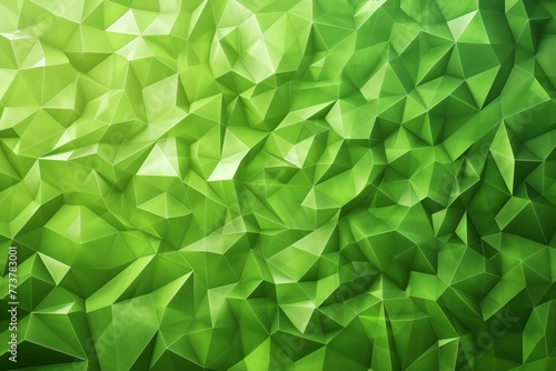 Green polygonal abstract background,  Triangular low poly style