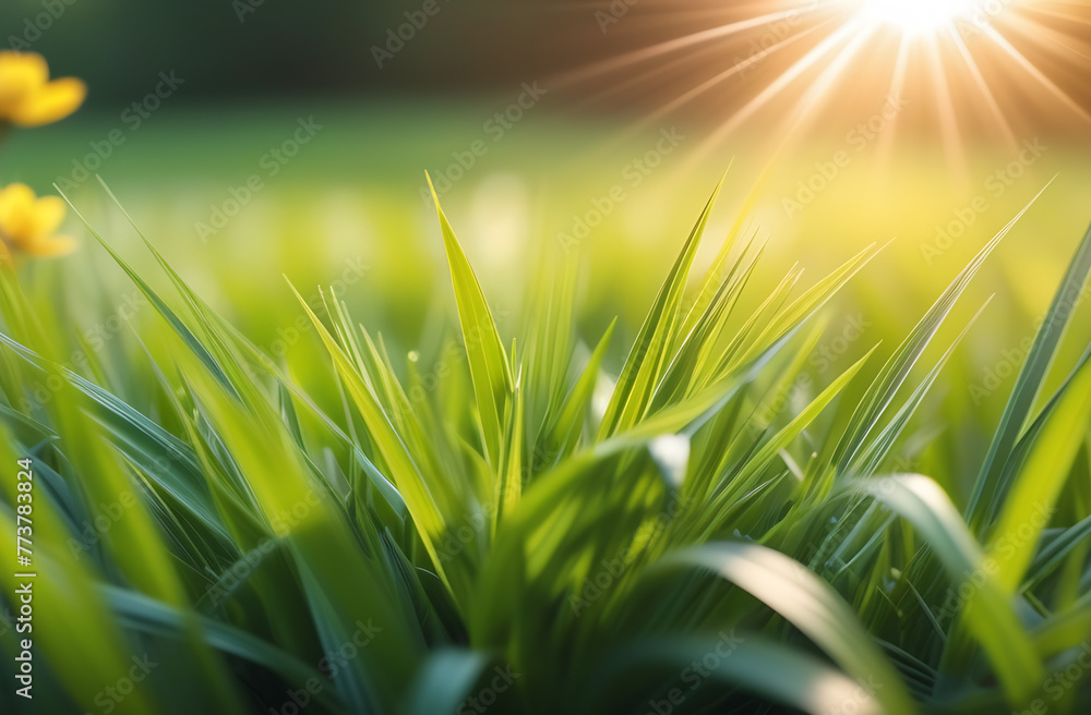 Beautiful bright natural image of fresh grass spring meadow with blurred background, sunlight. Beautiful bright natural image of fresh grass spring meadow with blurred background, sunlight.