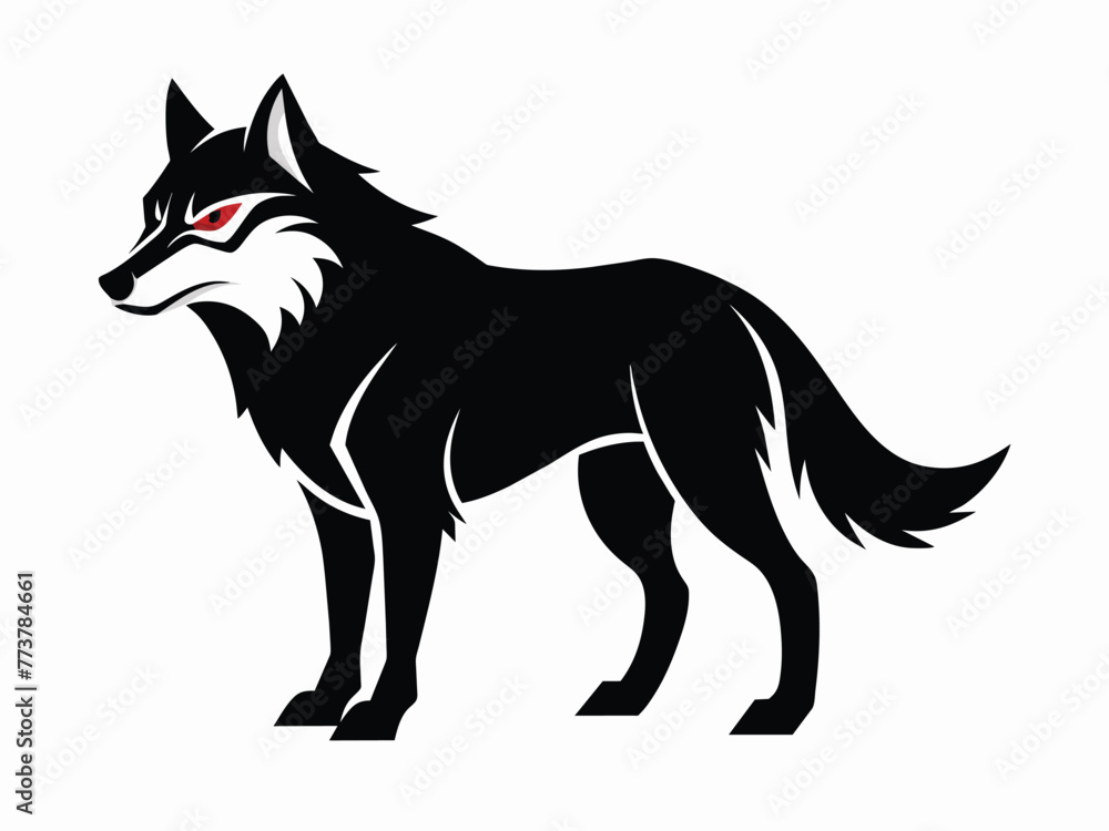 Wolf design vector, Wolf animal mascot head vector illustration