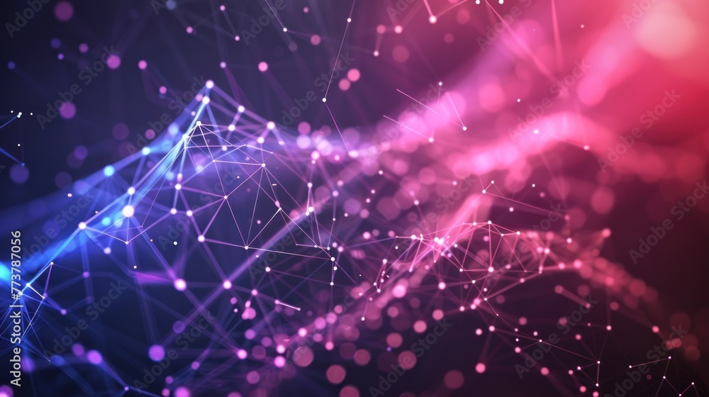 Abstract futuristic - Molecules technology on dark purple background. Illustration Vector design digital technology concept. Abstract futuristic - Molecules technology on dark purple background. Illustration Vector design digital technology concept.