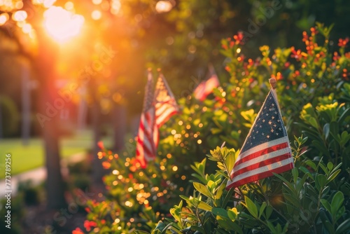 Memorial day, tribute to fallen soldiers worldwide, set against an iconic american flag backdrop, evoking patriotism and honoring their sacrifice on this solemn occasion.