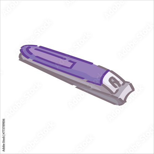 Nail clipper on white background