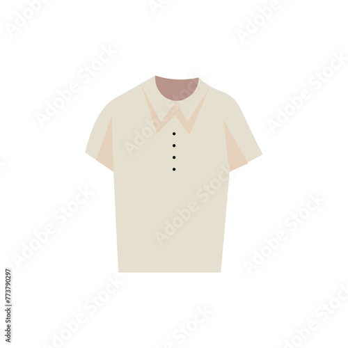 Modern polo shirt on white background