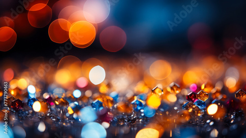 Vibrant Abstract Bokeh Lights Background with a Colorful Blurry Effect, Ideal for Festive Celebrations, Party Atmospheres, and Vivid Wallpaper Designs