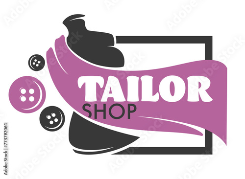 Pink Ribbon Tailor Shop Logo