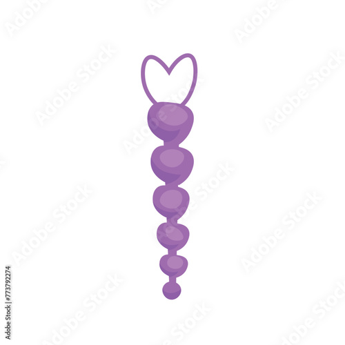 Anal beads on white background
